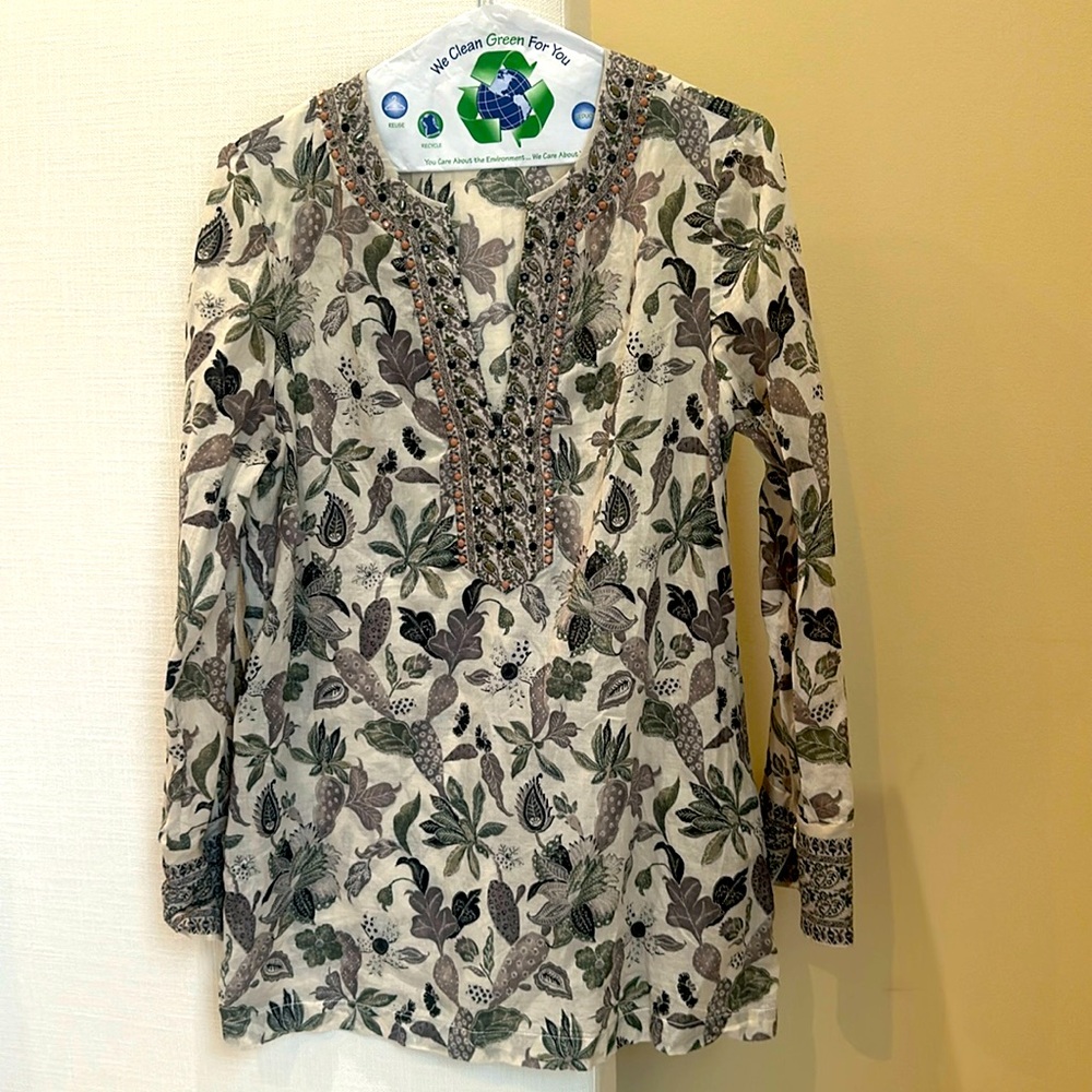Tory Burch Beaded Tunic Size 8